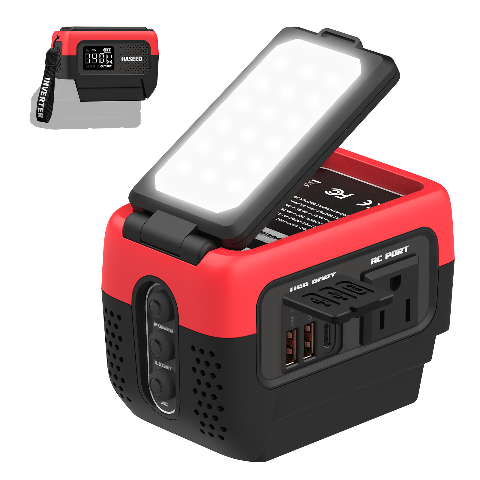 240W AC 120V Outlet USB-C Pure Sine Wave Inverter for Milwaukee 18V Battery