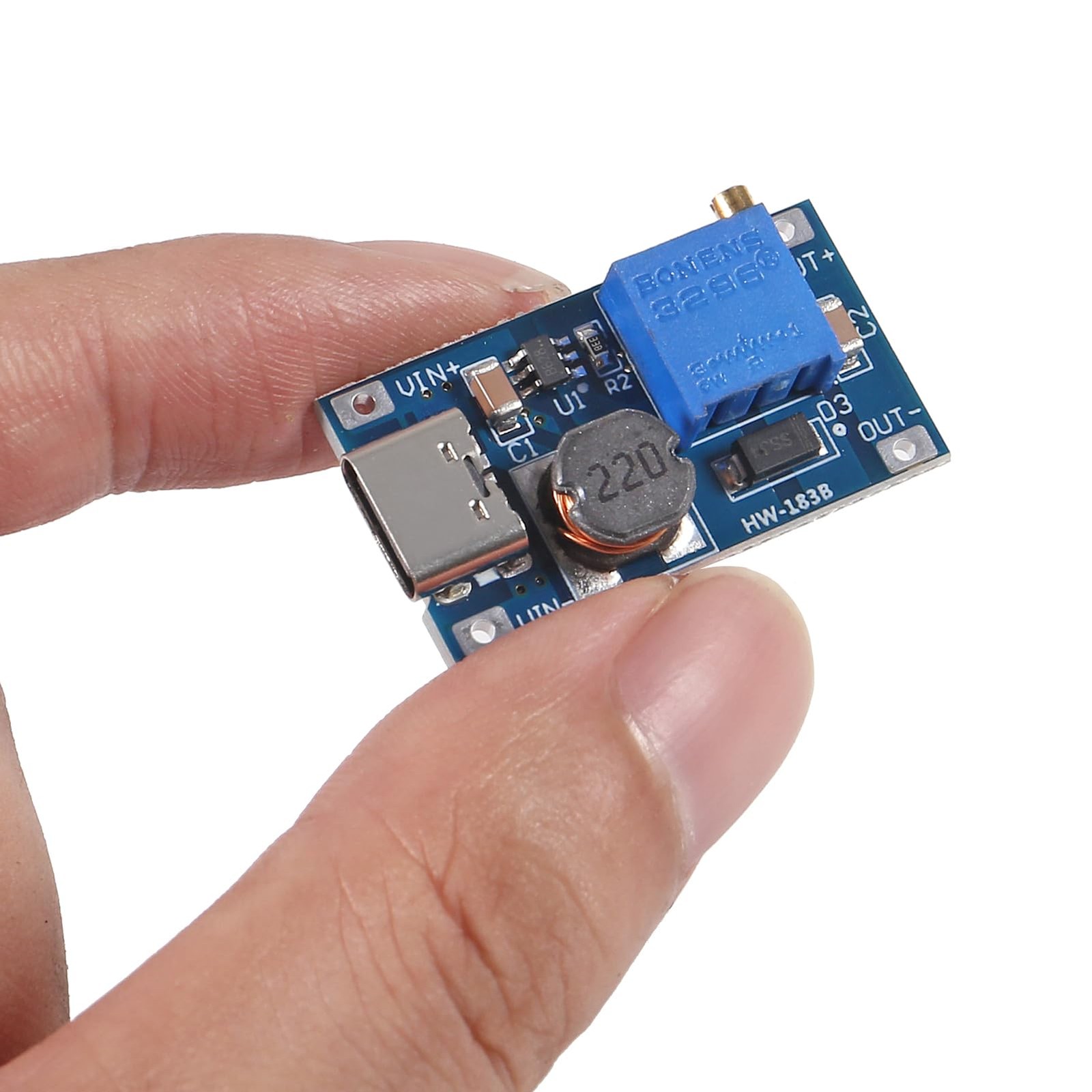 AITRIP 5pcs Type-C MT3608 DC-DC Adjustable Boost Module 2A DC 5 PCS