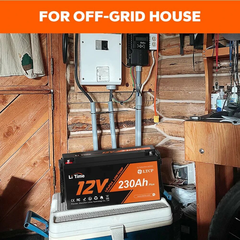 Litime 12V 230Ah Plus Lithium Battery LiFePO4 Low-Temp For RV Marine-Refurbished