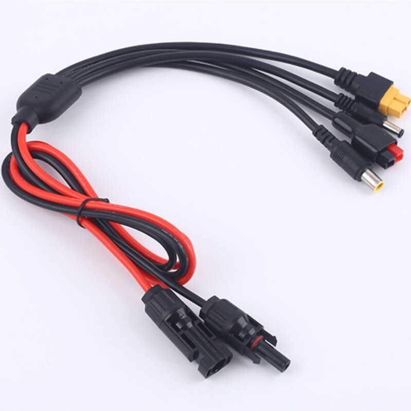4-in-1 Solar Connector Solar Panel Extension Cable Kit For XT60/DC7909/DC5521 US