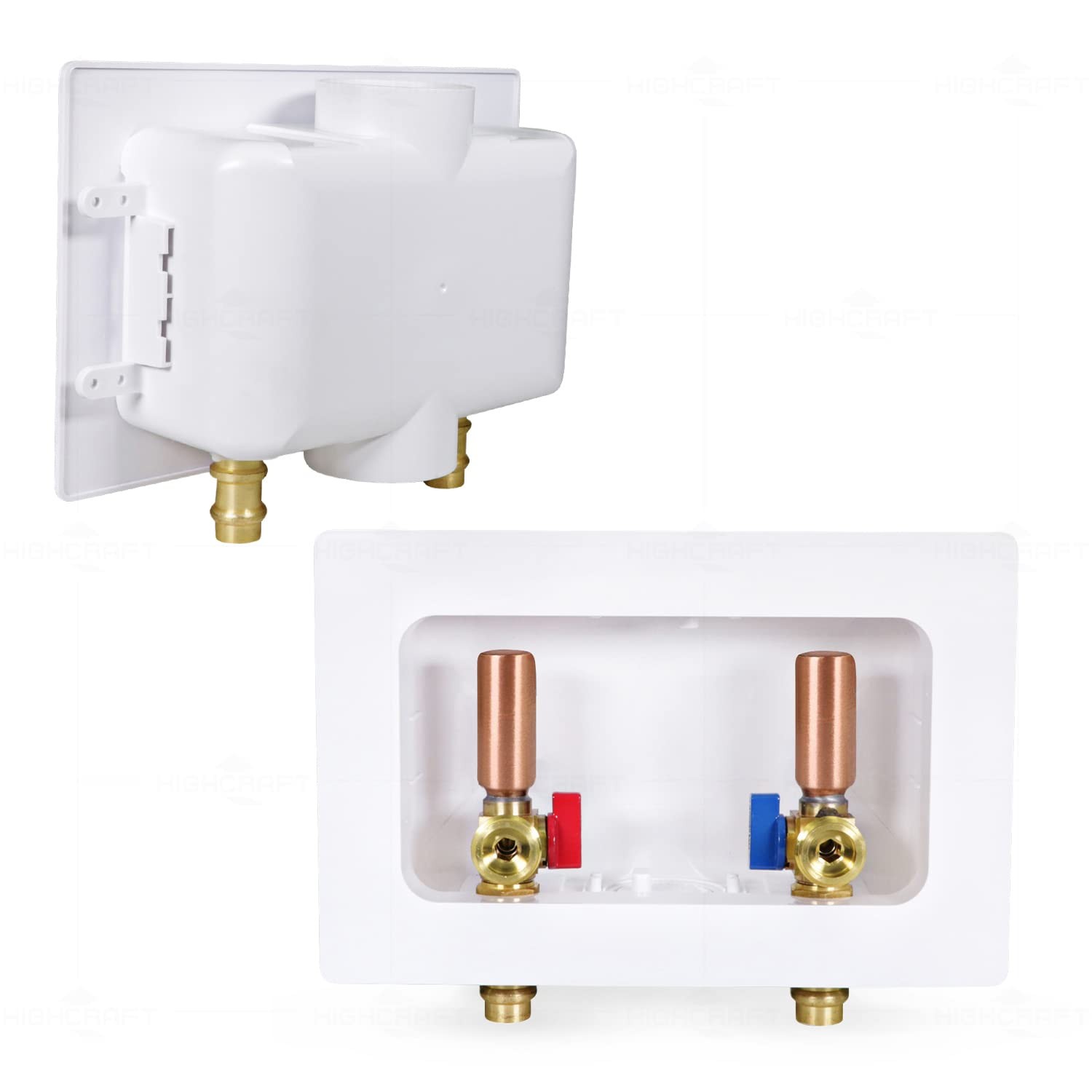 Highcraft Washing Machine Outlet Brass Water Hammer Arrestor 1/2 Press