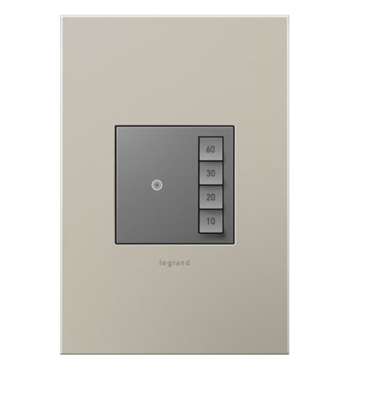 ADORNE® TIMER SWITCH, ASTM2M2 MANUAL ON/TIMED OFF, MAGNESIUM, WITH MICROBAN®