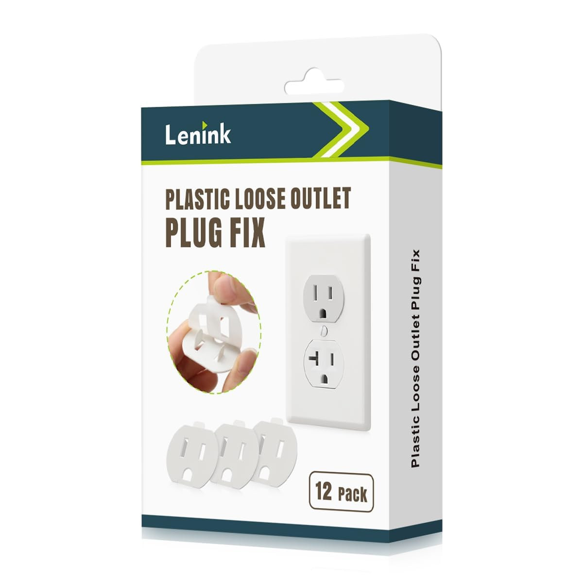 Loose Outlet Plug Fix, 12 Pack Plastic Snug Socket Secured, Outlet Tightener Ins