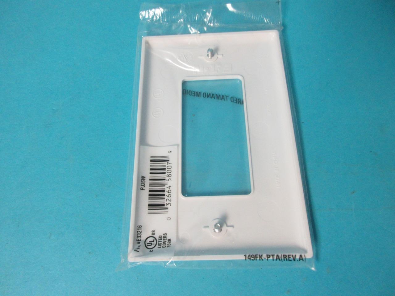 20 Eaton White Decorator 1G UNBREAKABLE MidSize Wallplate GFI GFCI Covers PJ26W