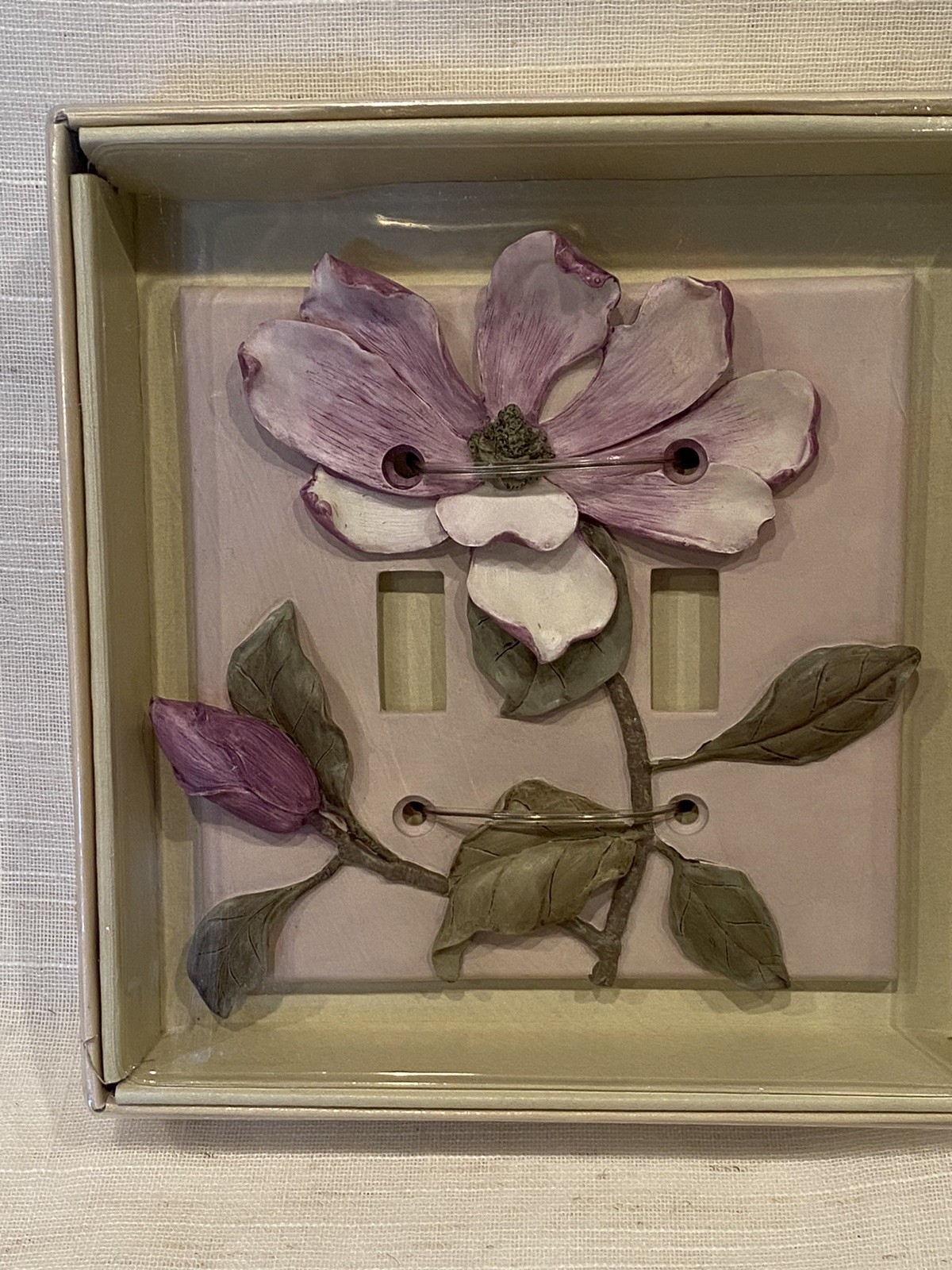 NEW Floral Double Switchplate Borders Unlimited Inc Sealed