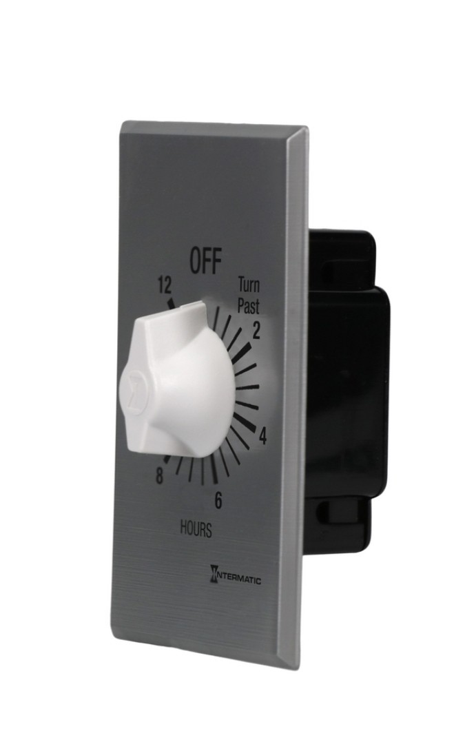 FF12H Spring Wound Countdown Timer, Commercial, 125-277 VAC, 50/60 Hz, 12 Hour