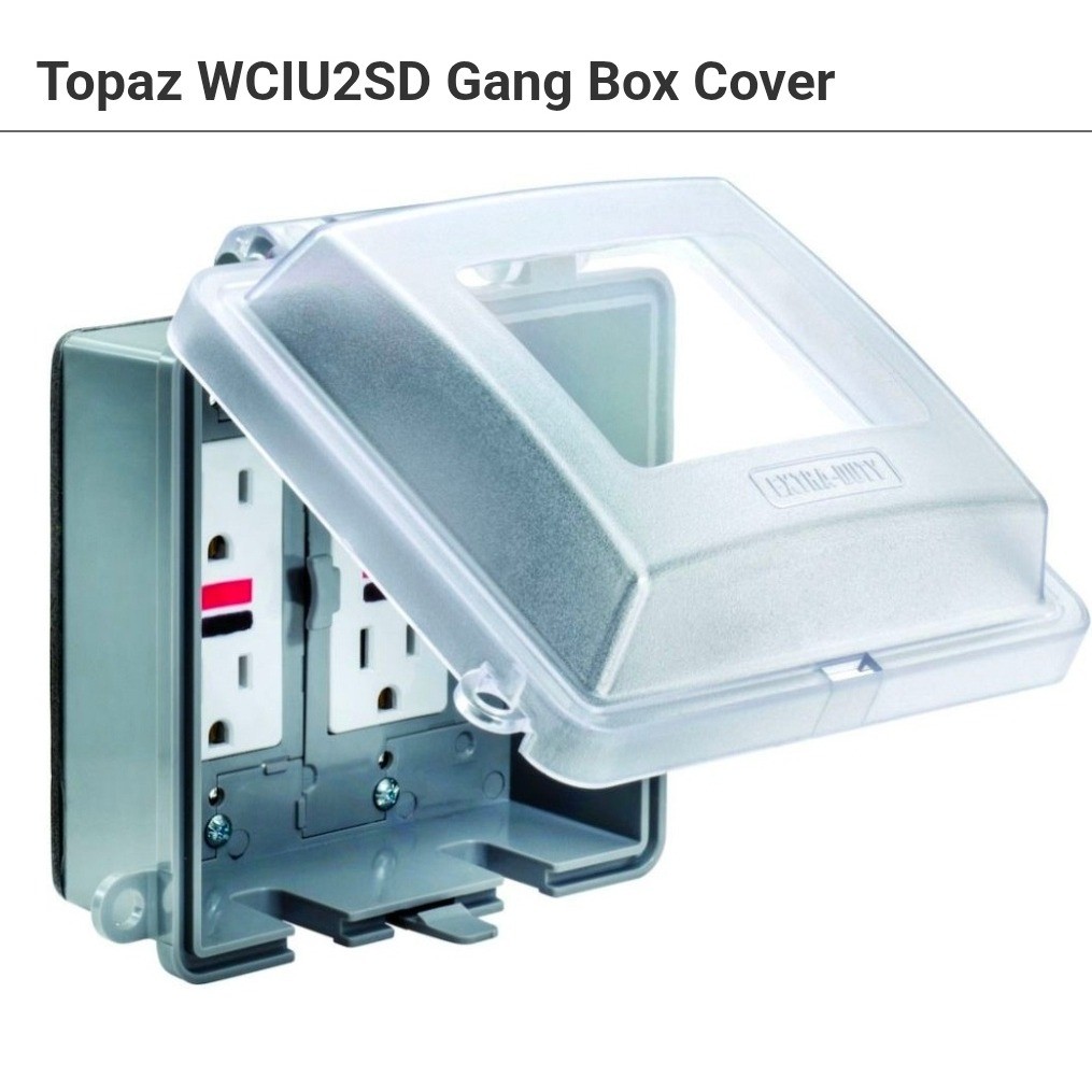 Topaz WCIU2SD Extra-Duty Weatherproof In-Use Cover 2-Gang Clear Non-Metallic