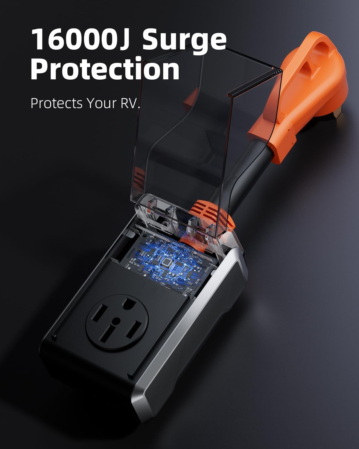 50 Amp Surge Protector for RV, 2026 Upgraded 16000J Surge Protection RV Circuit