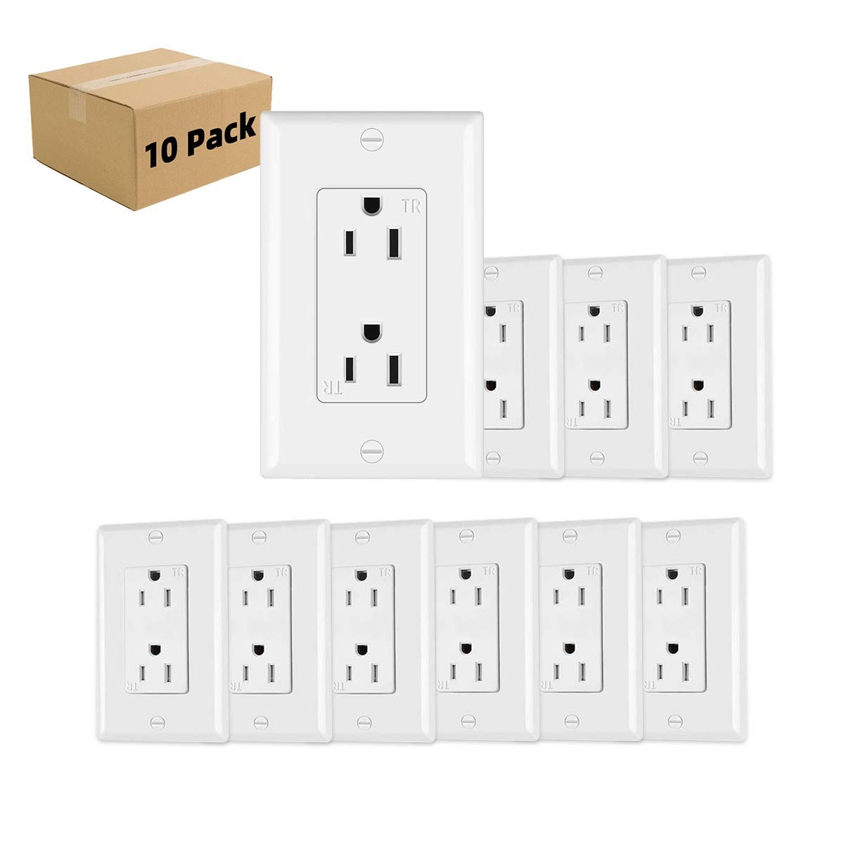 15A Decorator Receptacle Outlet, Decorative Socket Outlet, 15 Amp 125 Volt, T…