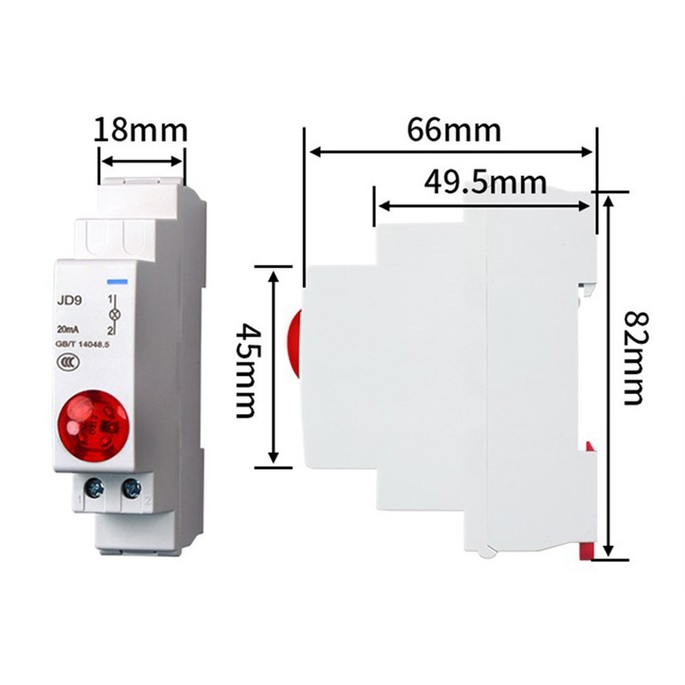 High Performance Din Rail Mount LED Signal Lamp JD9 with Extended Lifespan