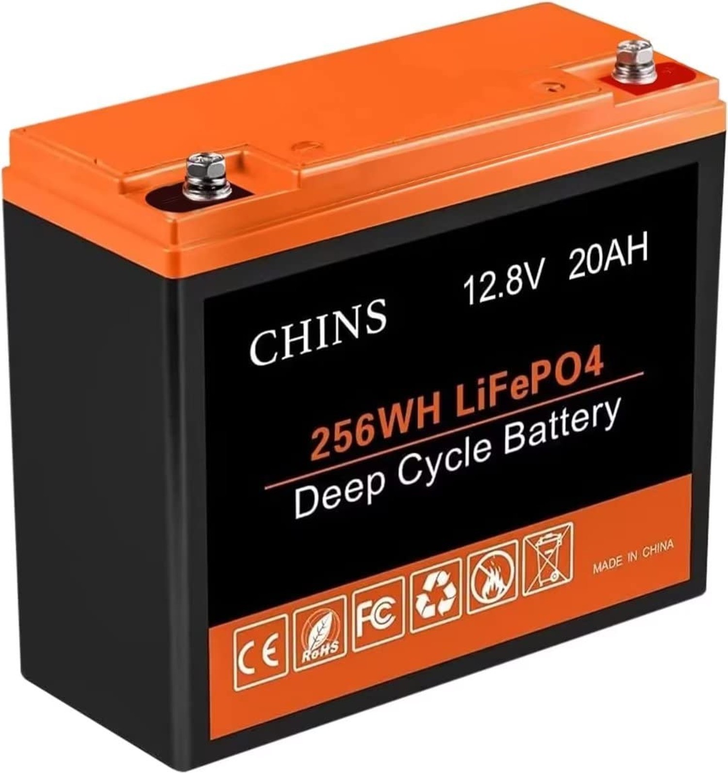 CHINS LiFePO4 Battery 12V 20AH Lithium Battery – Built-in 20A BMS, 2000~5000 …