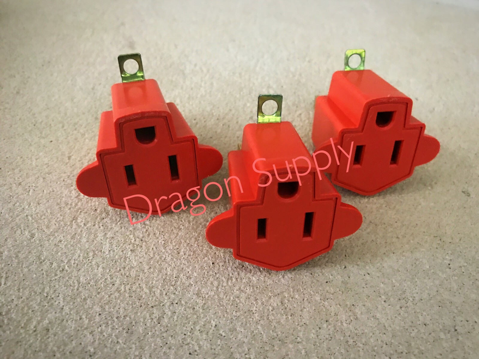 New 3pcs Ground Plug Adapters 2 to 3 Prong AC Electrical Ground Outlet