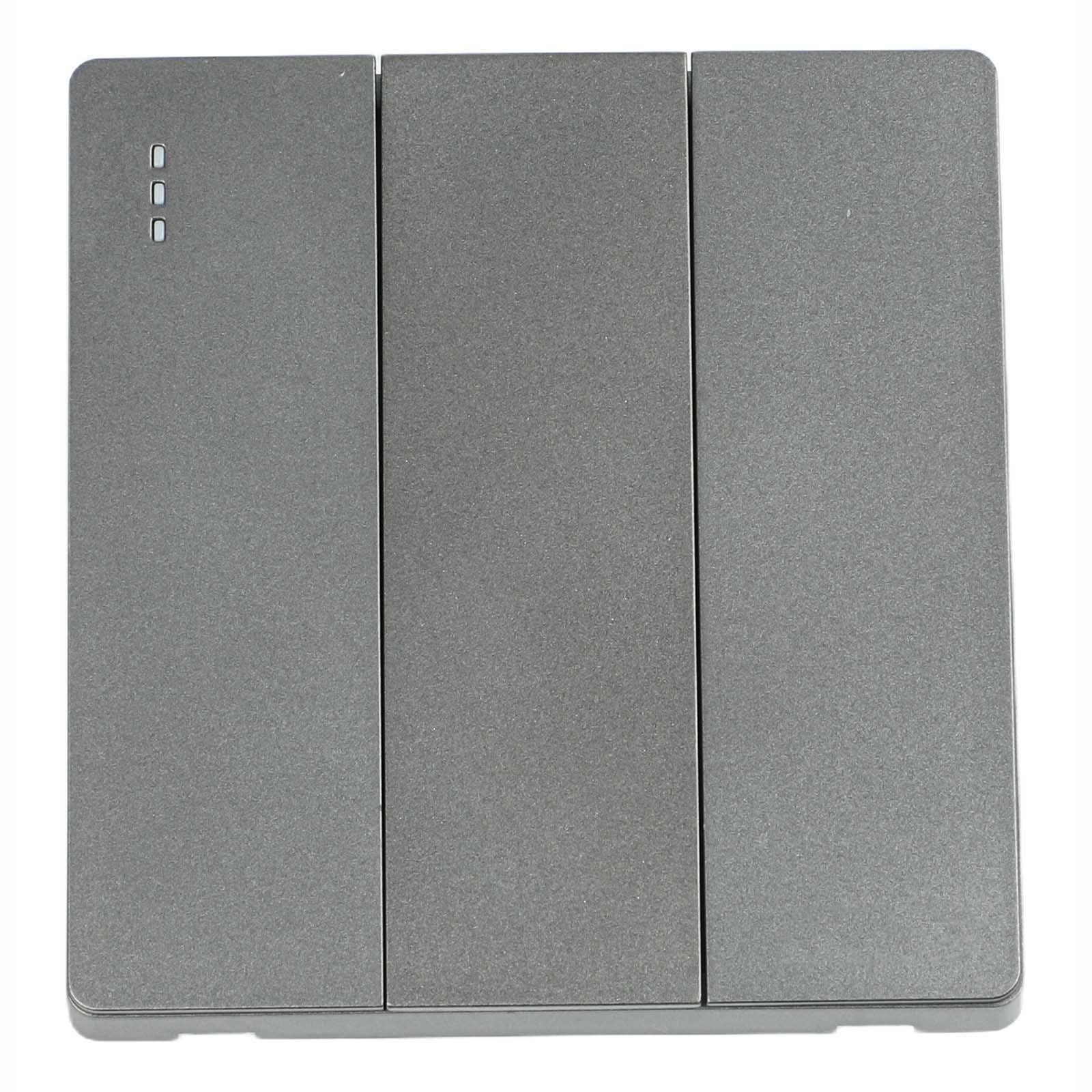 None Button Switch Switches None 1/2/3 Gang 10A-250V 60mm Gray PC Material
