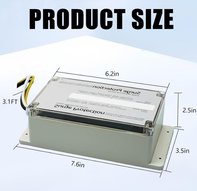 Whole House Surge Protector, 140,000 Amps, 120/240V Compatible Surge Device