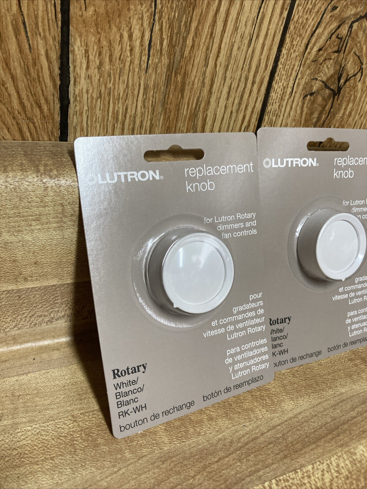 Lot of 3 Lutron White Round Rotary Replacement Dimmer Light Knob Fan Control New