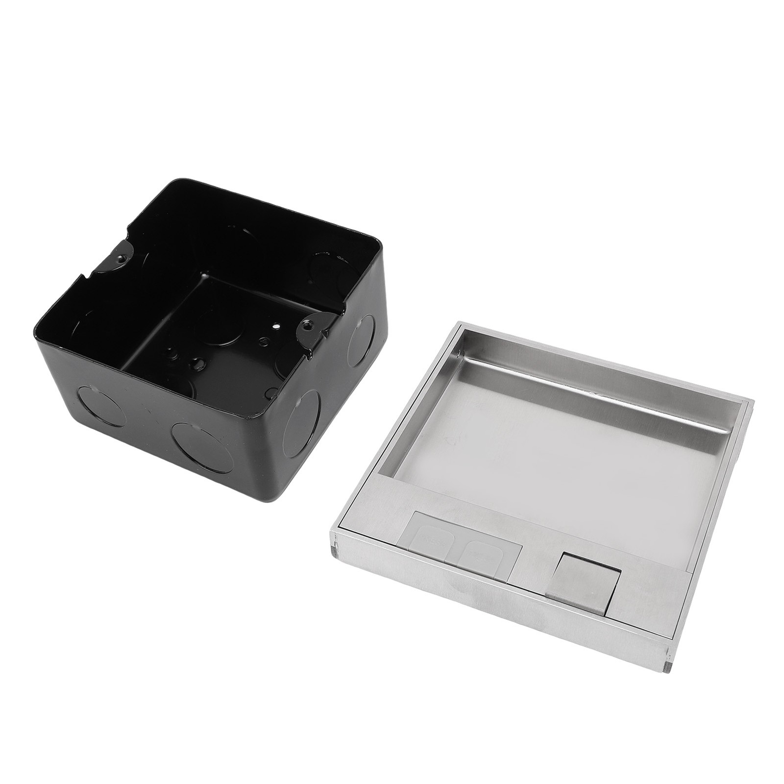 Recessed Socket Double 3-Prong Outlet USB A & C Port Electrical Box (Silver)