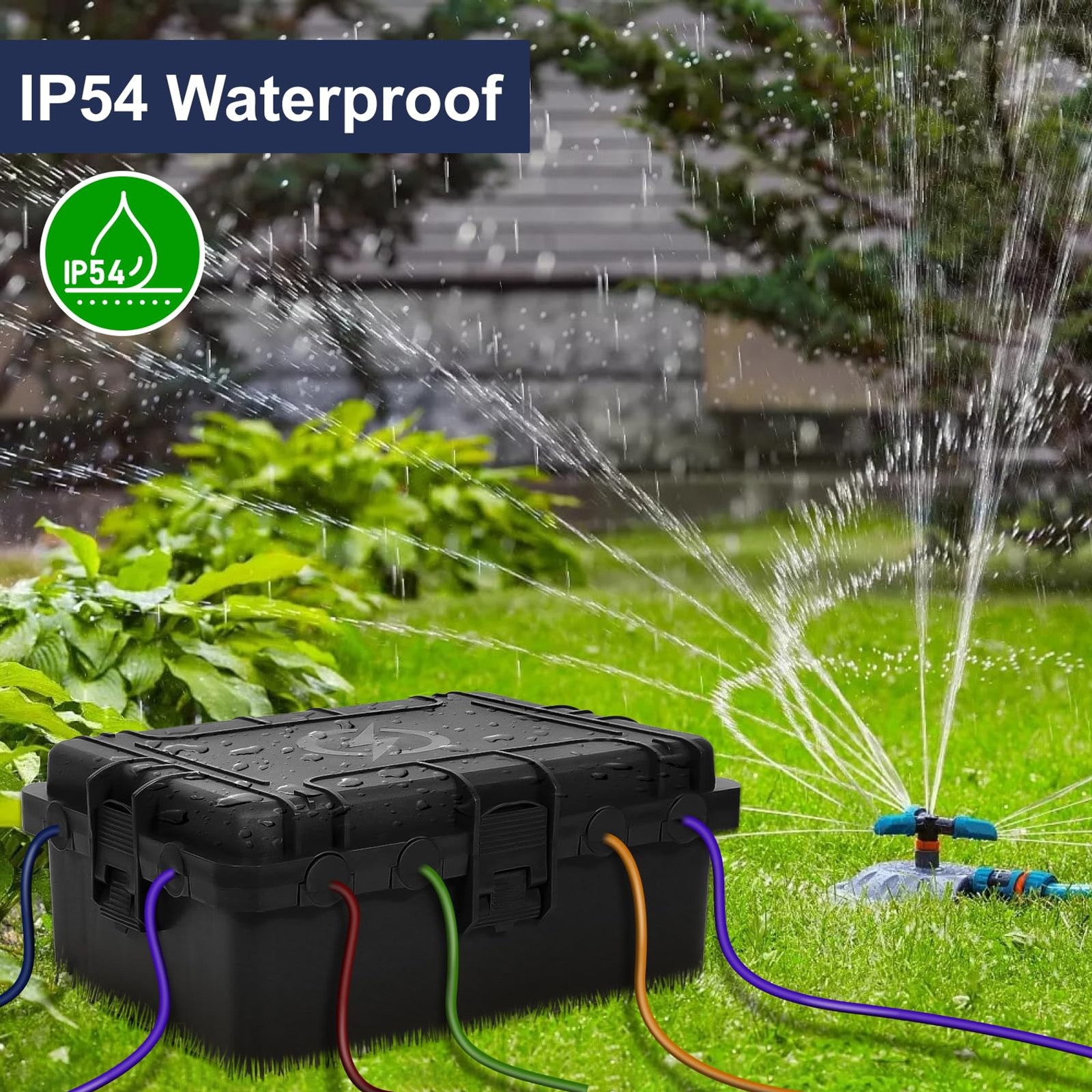 Large Outdoor Electrical Box Waterproof IP54 Extension Cord Cover Protect Power