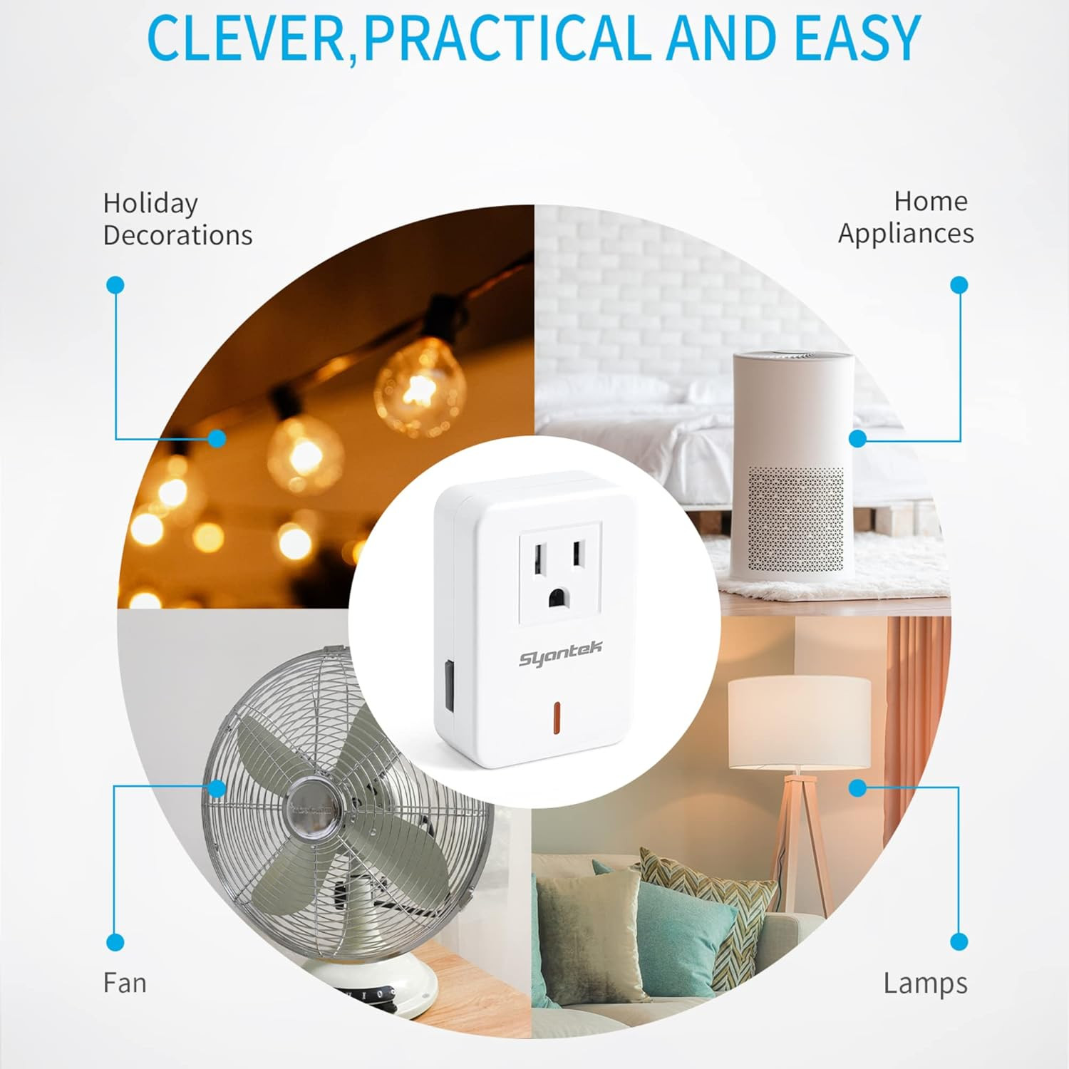 Remote Control Outlet Wireless Light Switch for Household Appliances, Expandable