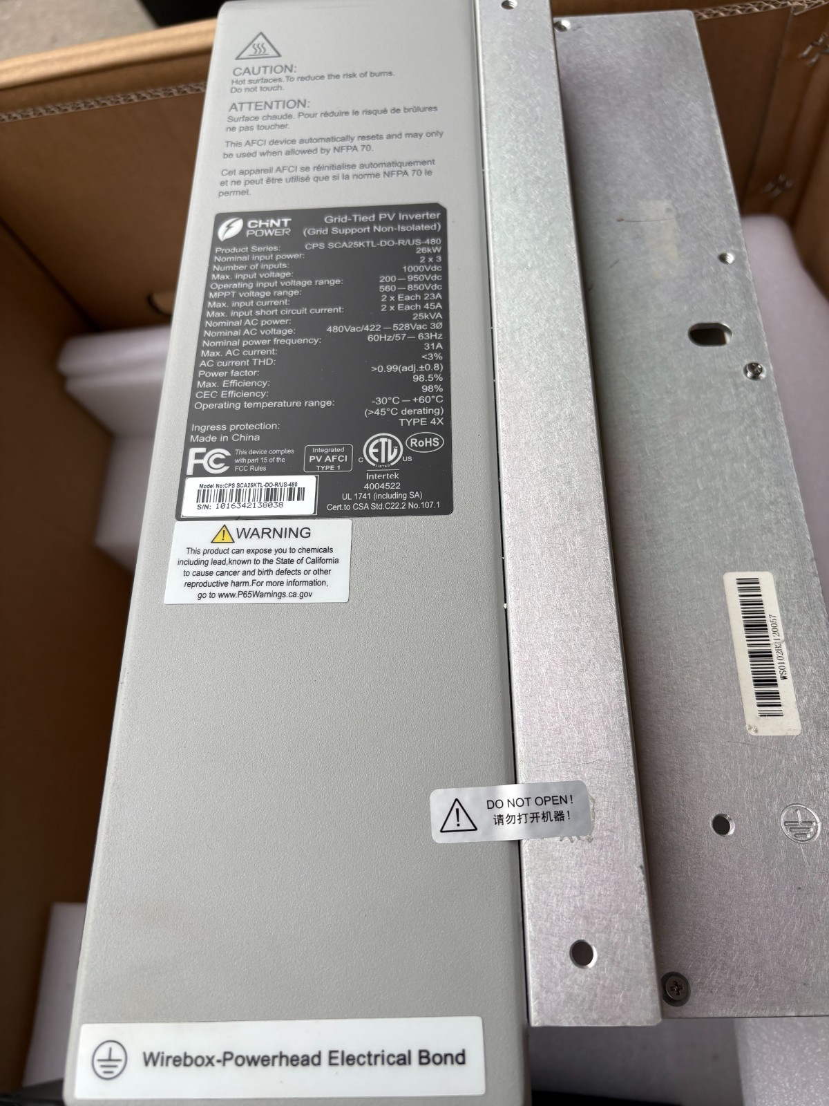 CPS 25KW Commercial solar inverter SCA25KTL-DO-R/US-480V Tigo RSD