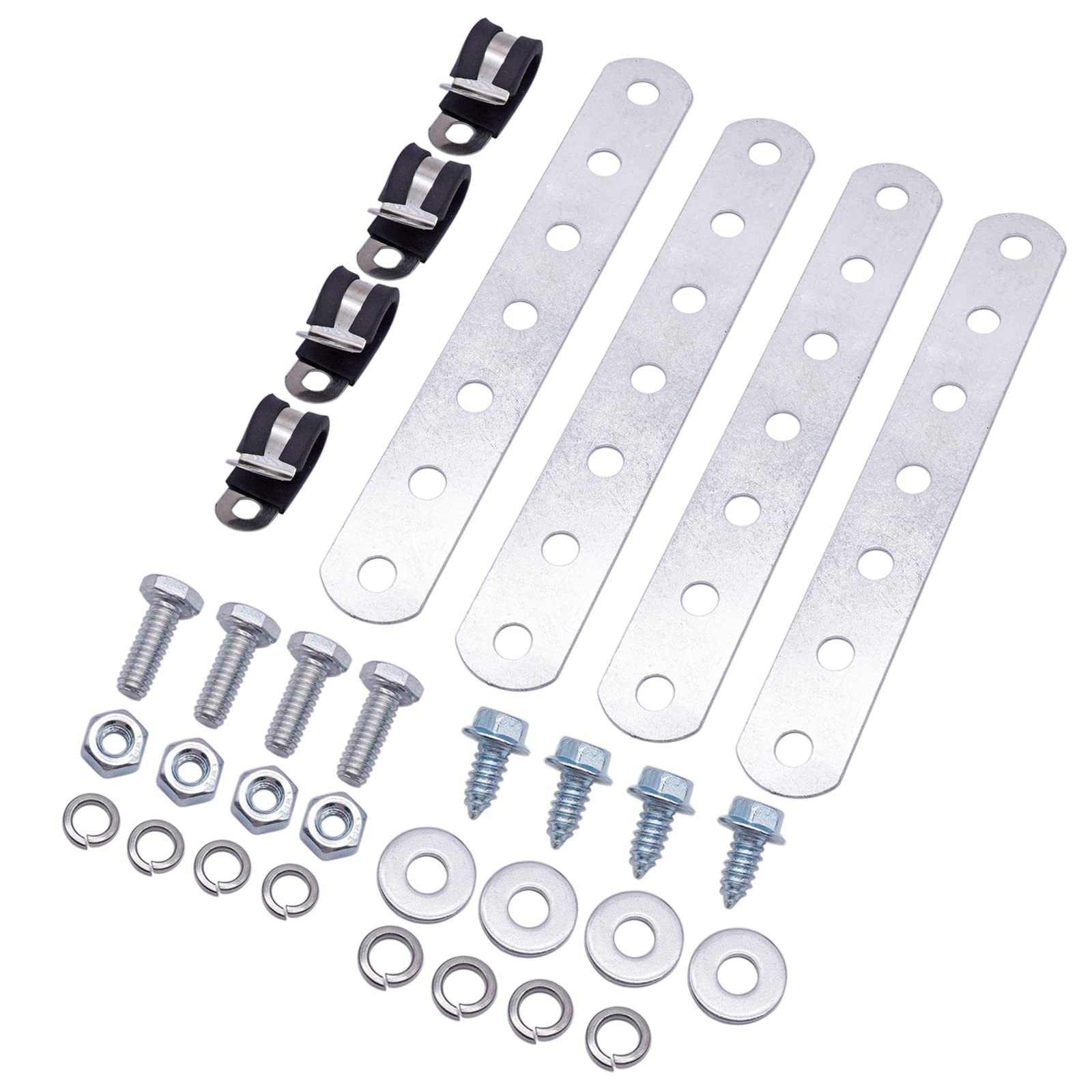 253 Universal Engine Oil Cooler Mounting Bracket Kit, Metal, Silver, Universa…