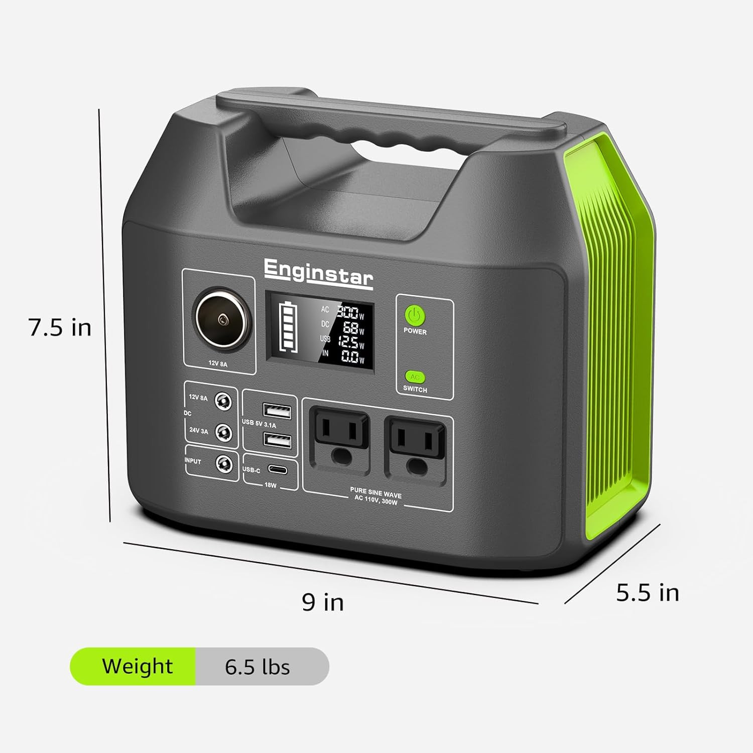 300W Solar Generator, 296Wh Portable Power Station for Camping & RV Trips