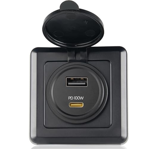 118W RV USB Outlet 100W PD & 18W USB-A Dual Port Power Socket, Powerful 1 PACK