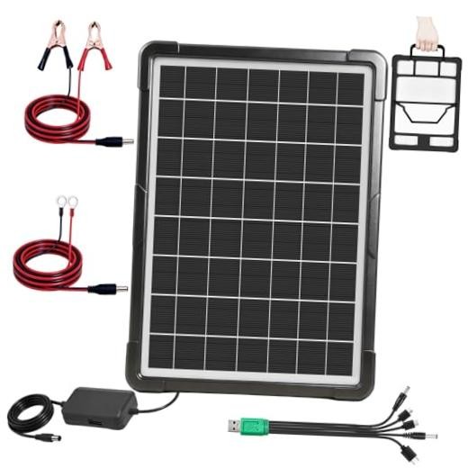20W Hybrid Solar Battery Charger & Maintainer 12V + USB Hub Kit hybird panel 01