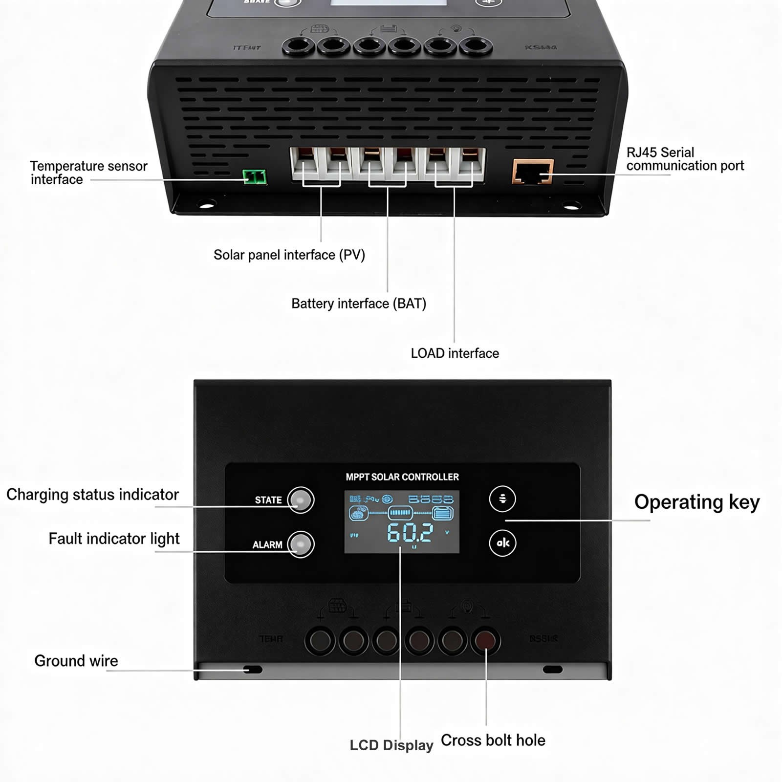 MPPT Solar Charge Controller 100A/60A/40A/30A 12V/24V/36V/48V For Solar Systems