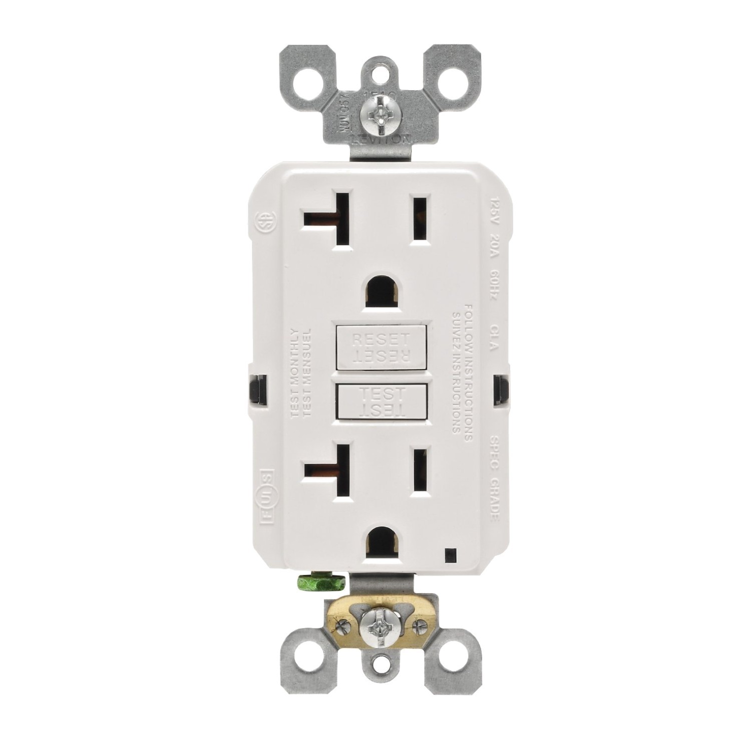 Self- GFCI Receptacle with LED Indicator, 3 Pack