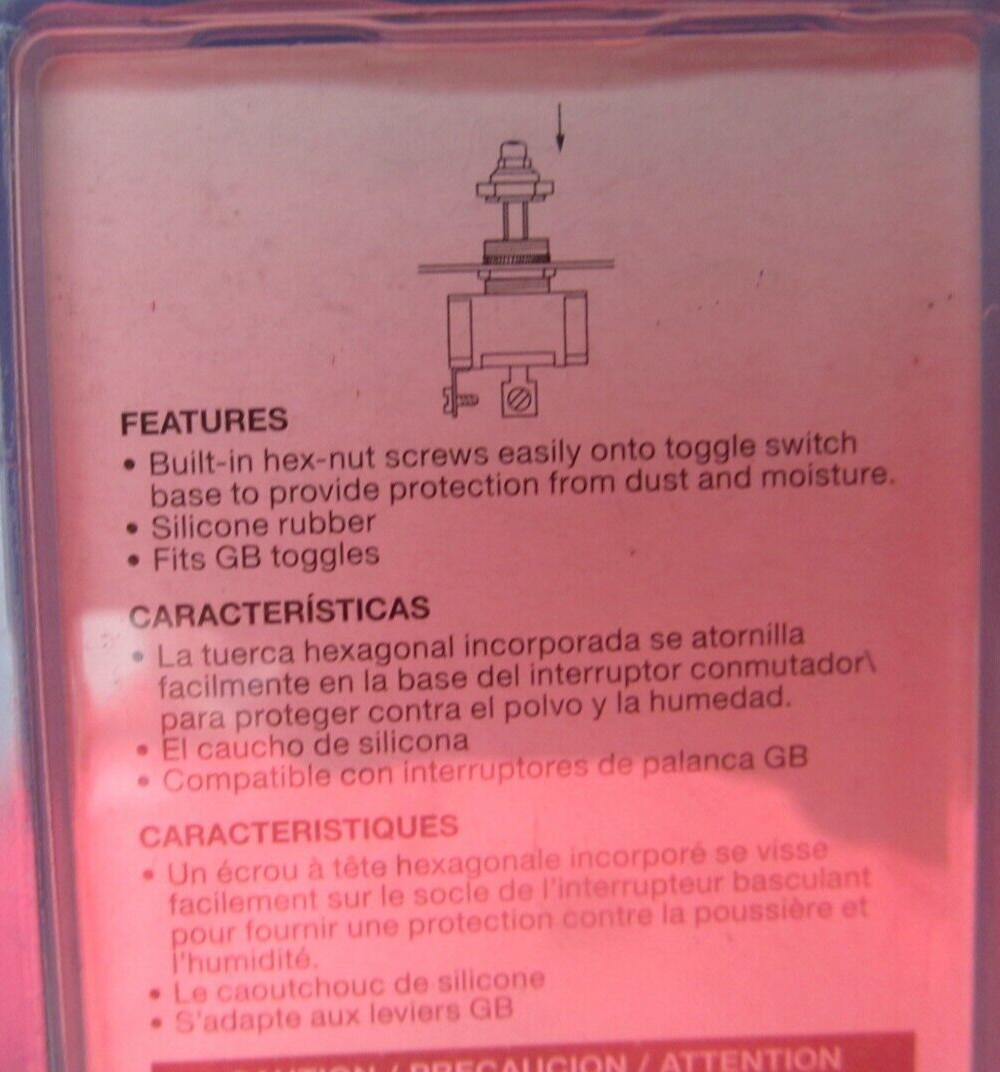 Gardner Bender Half-Boot Seal for Toggle Switch package of 2. GSW-20H NEW