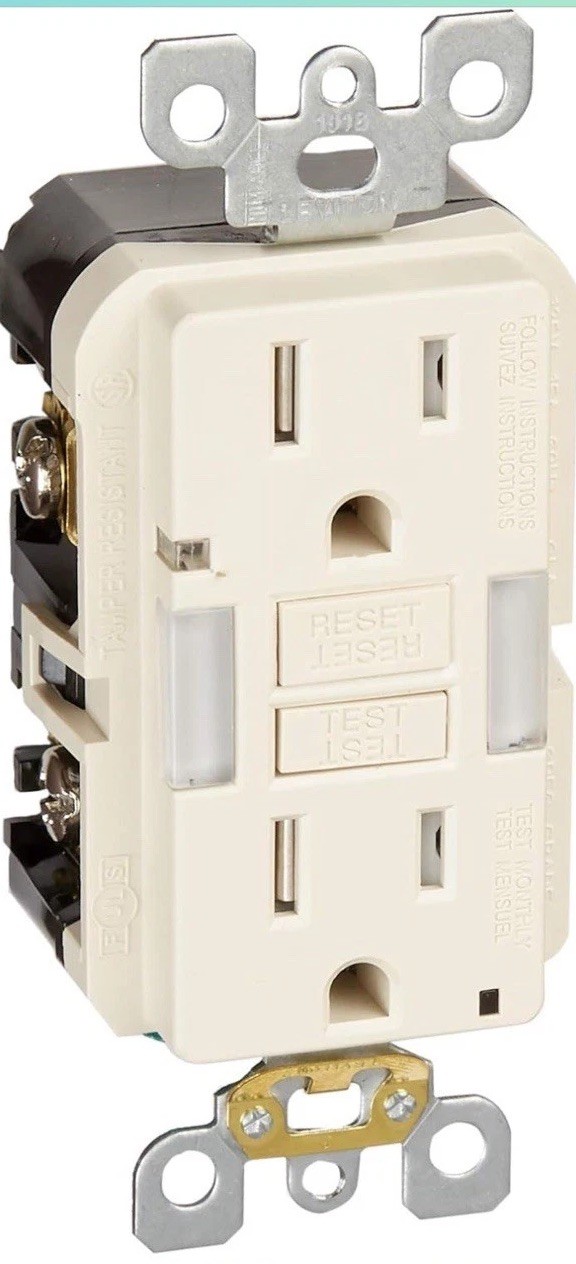 Leviton GFNT1-3W 15A 120V GFCI Outlet – Tamper Resistant W Nightlight