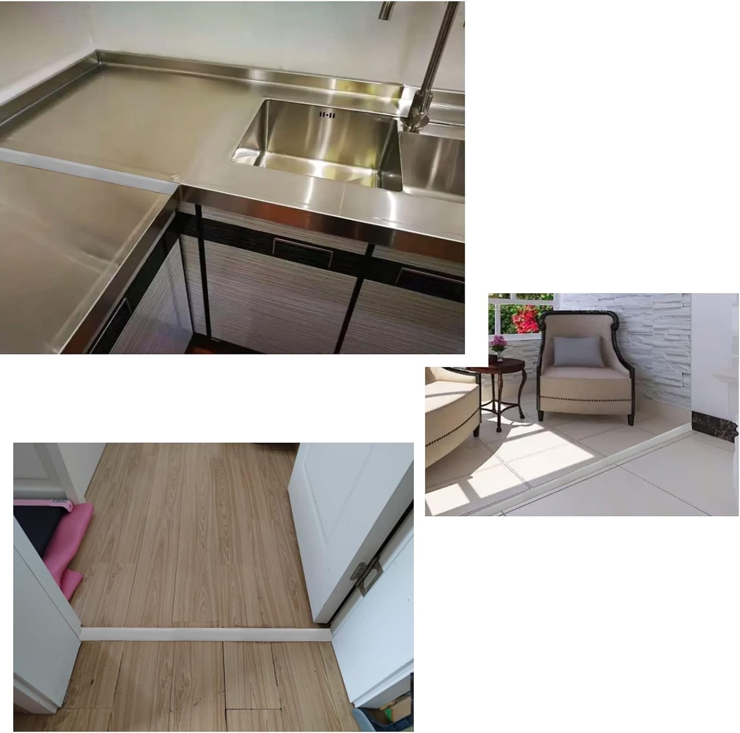 Versatile 39-Inch PVC Floor Transition Strip – Easy Self-Adhesive Installation