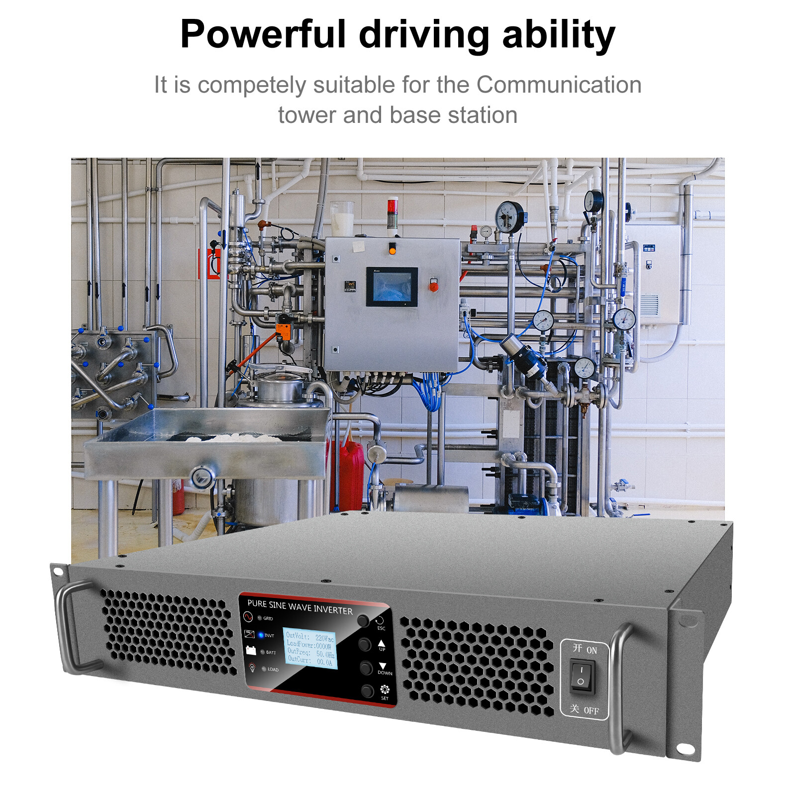 SWIPOWER 19 Inch Rack Mount Inverter 48V To 120V 1000/2000/3000/4000VA Solar