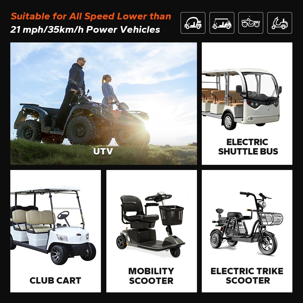LiTime 48V 30Ah 60Ah 100Ah LiFePO4 Lithium Battery BMS Born For Golf Cart Lot