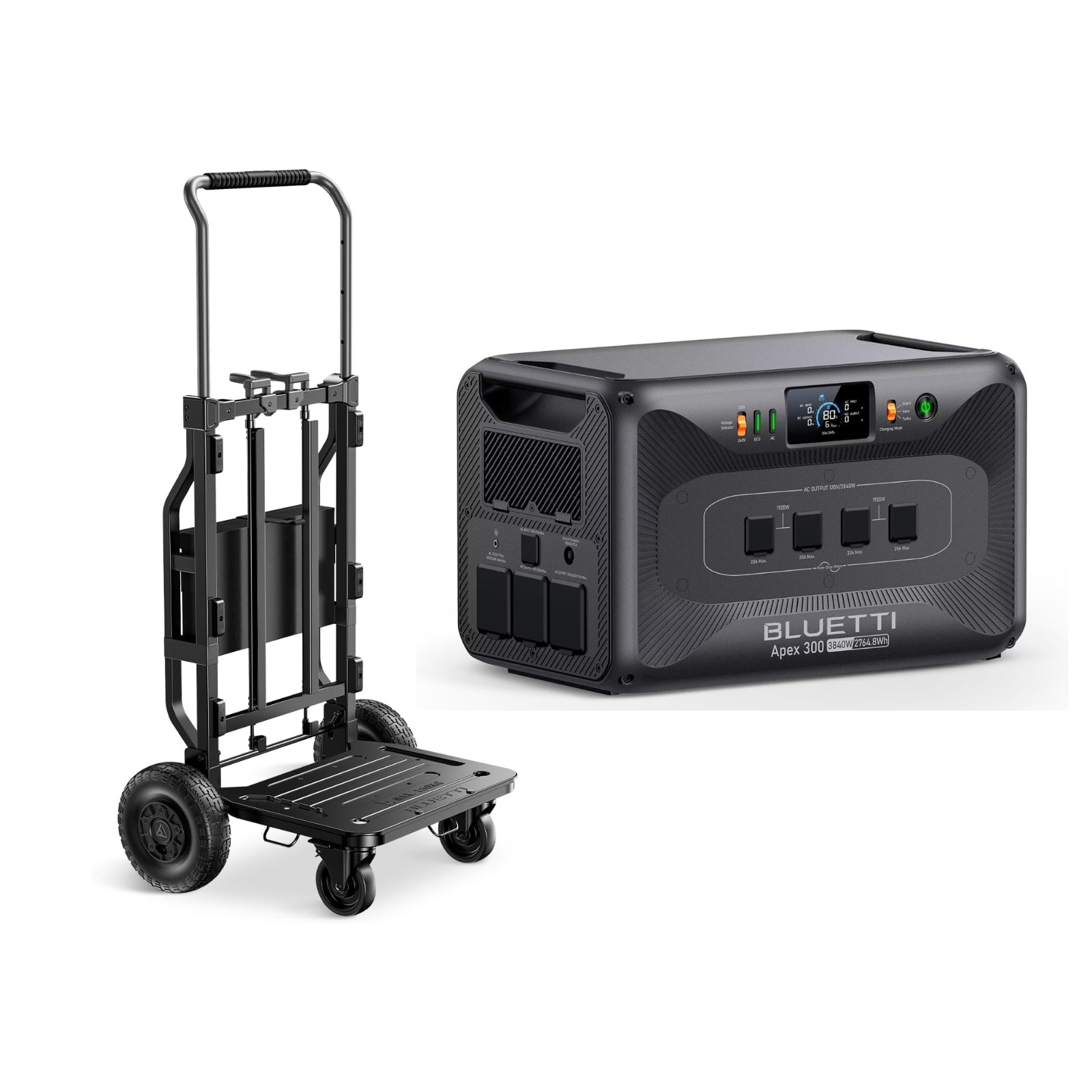 BLUETTI Apex 300 Portable Power Station + QTY 1 of Foldable Trolley 2