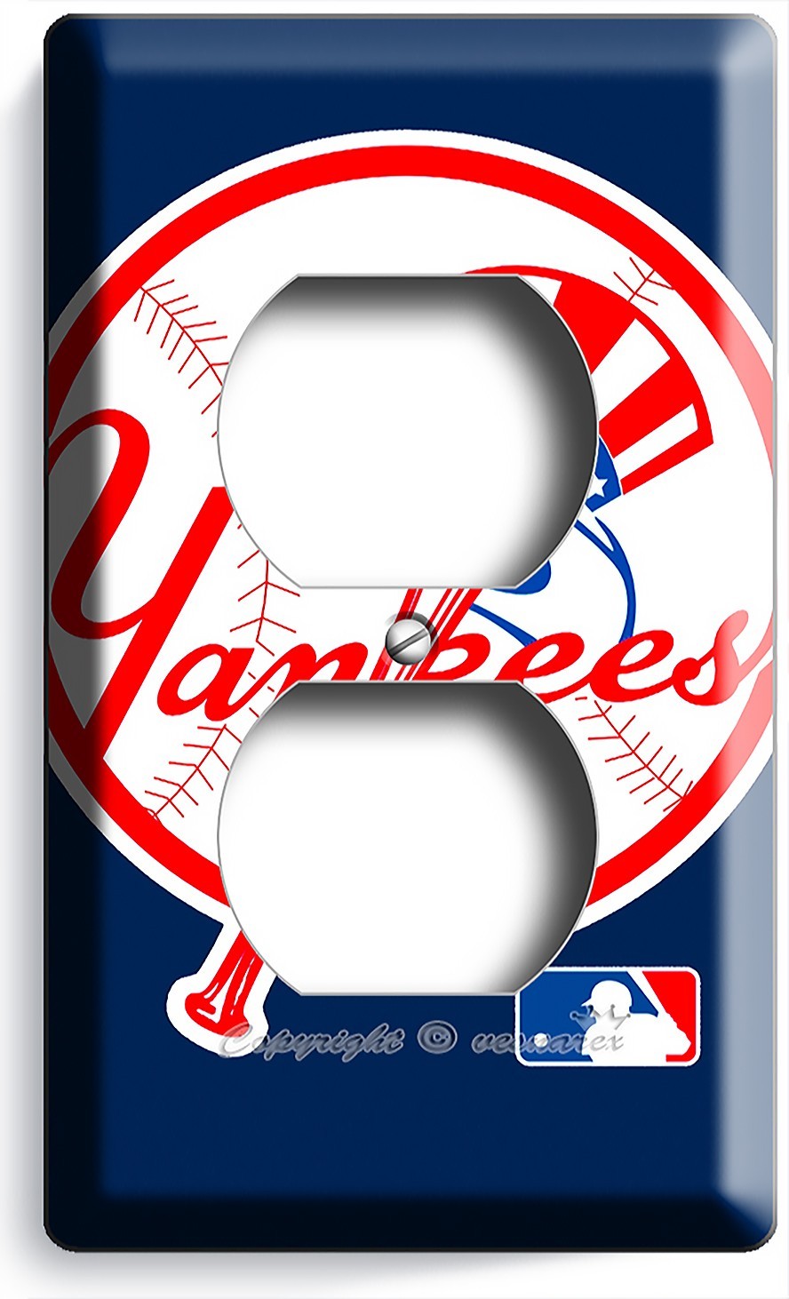 NEW YORK YANKEES BASEBALL TEAM DUPLEX OUTLET WALL PLATE MAN CAVE ART ROOM DECOR