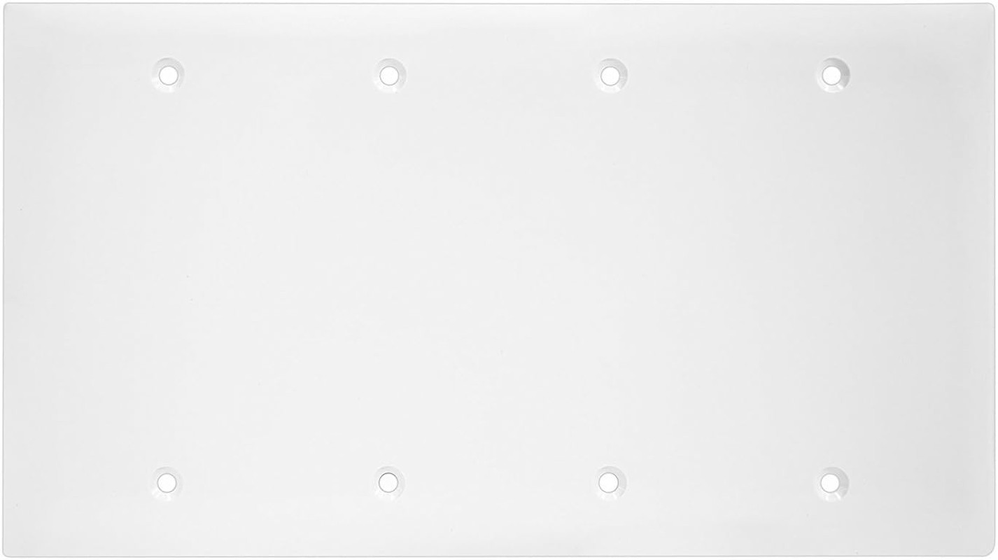 Blank Device Cover Wall Plate, Size 4-Gang 4.50″ X 8.19″, Unbreakable Polycarbon