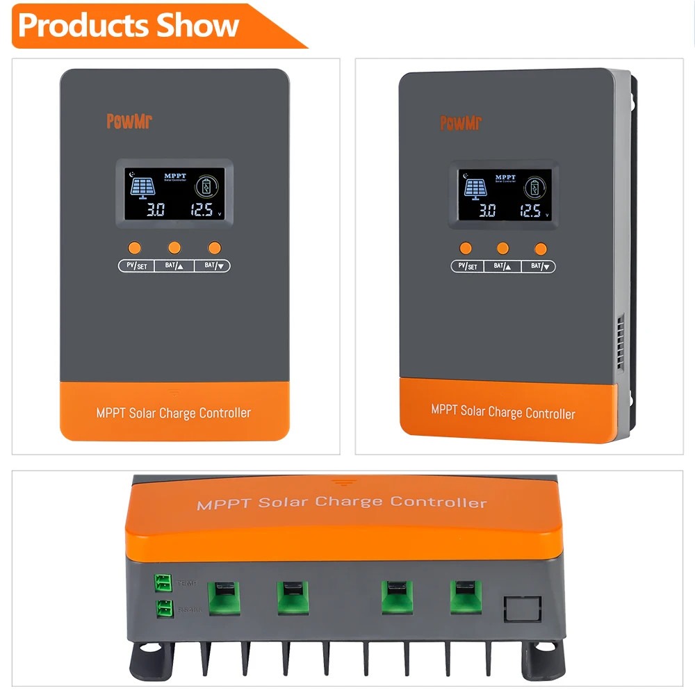 100A-300A MPPT Solar Charge Controller 12V 24V 36V 48V Auto PV Max 160V Parallel