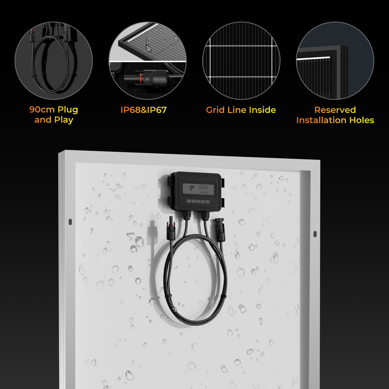 250W 500W 1000W Mono Solar Panel 18BB Power RV Camping Home Camp Off Grid Charge