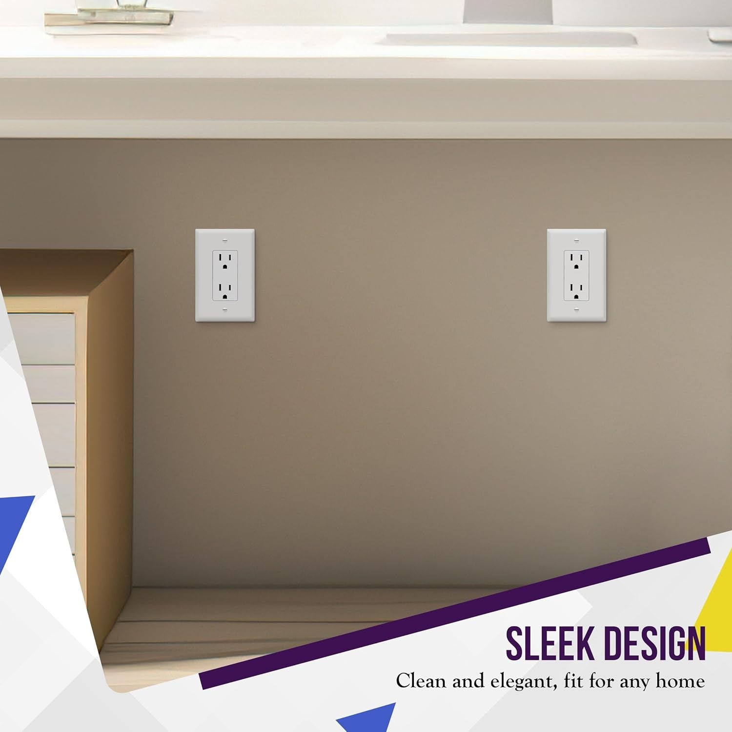 Mid-Size Glossy Decorator Wall Plate – Durable Polycarbonate, 1-Gang Design