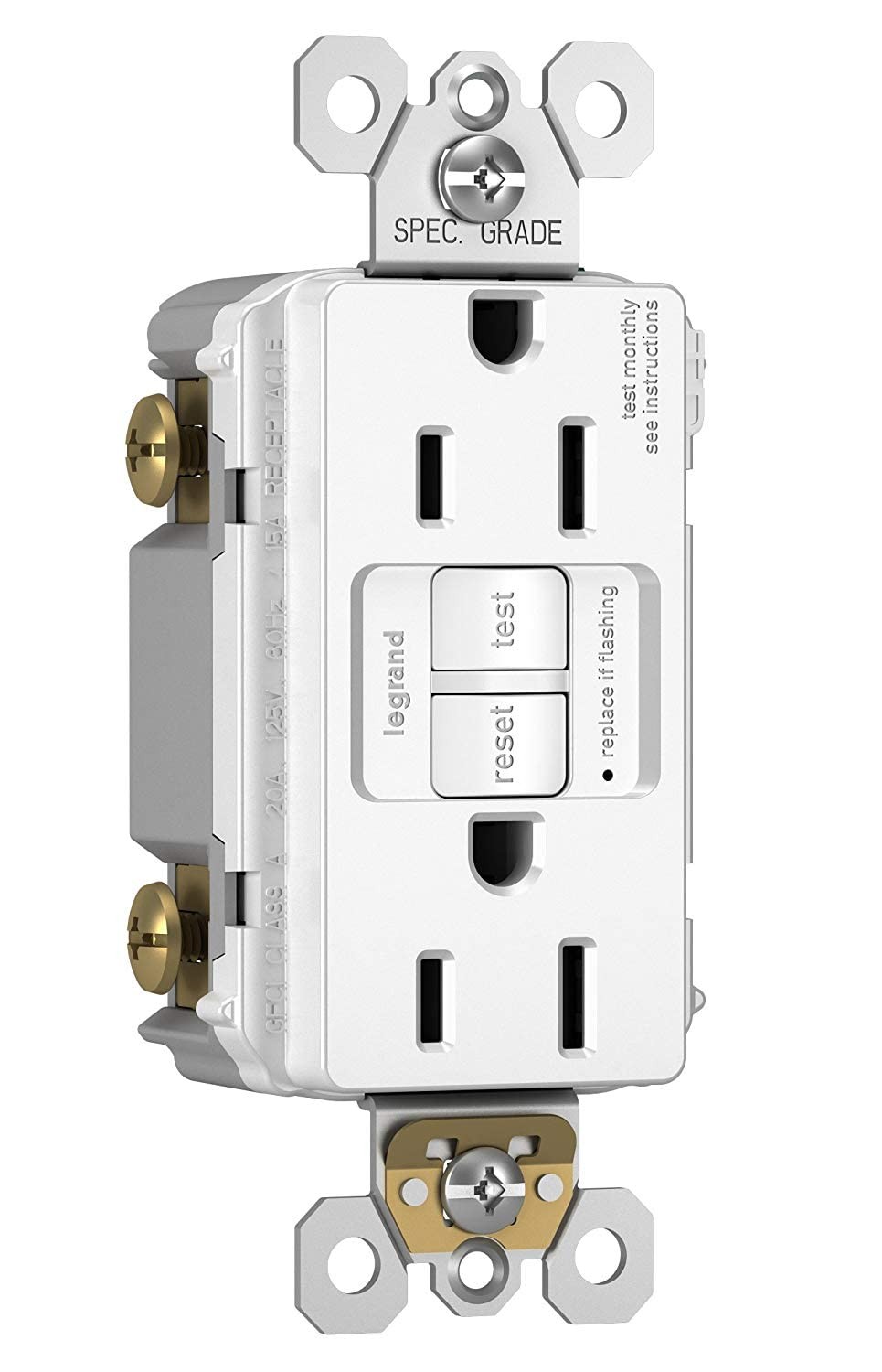 & Legrand Radiant 1597Trw3Pkcc4 15 Amp Gfci Self Test Tamper