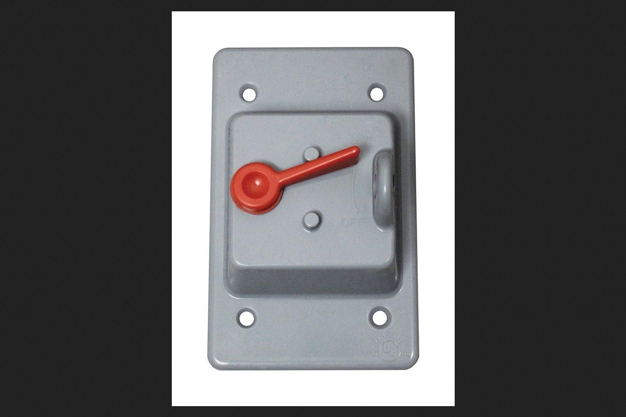 Rectangle Plastic Toggle Switch Cover for Wet Locations – 1 Gang