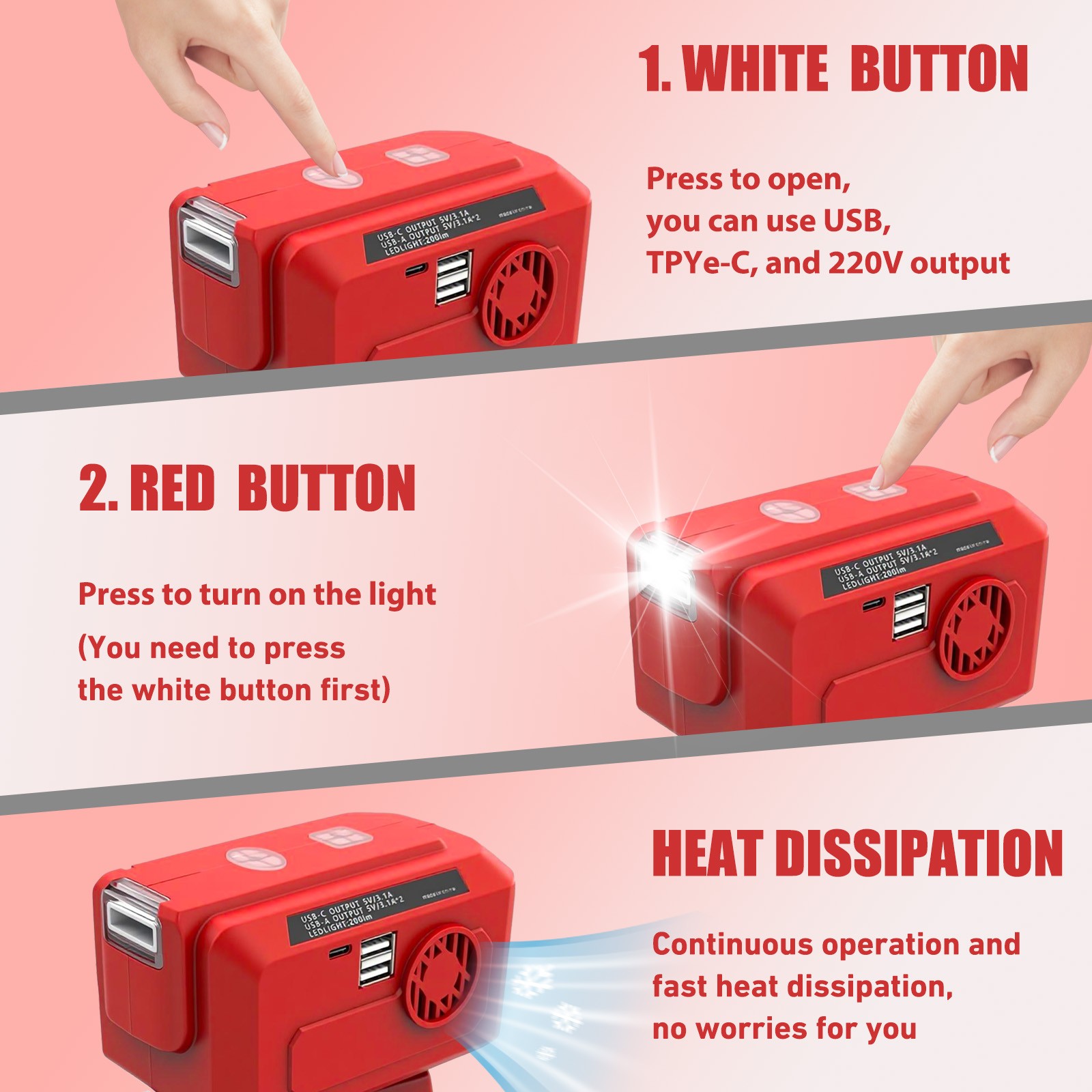 For Milwaukee 18V/20V Battery Compatible Power Inverter – Sale! (AC 220V)