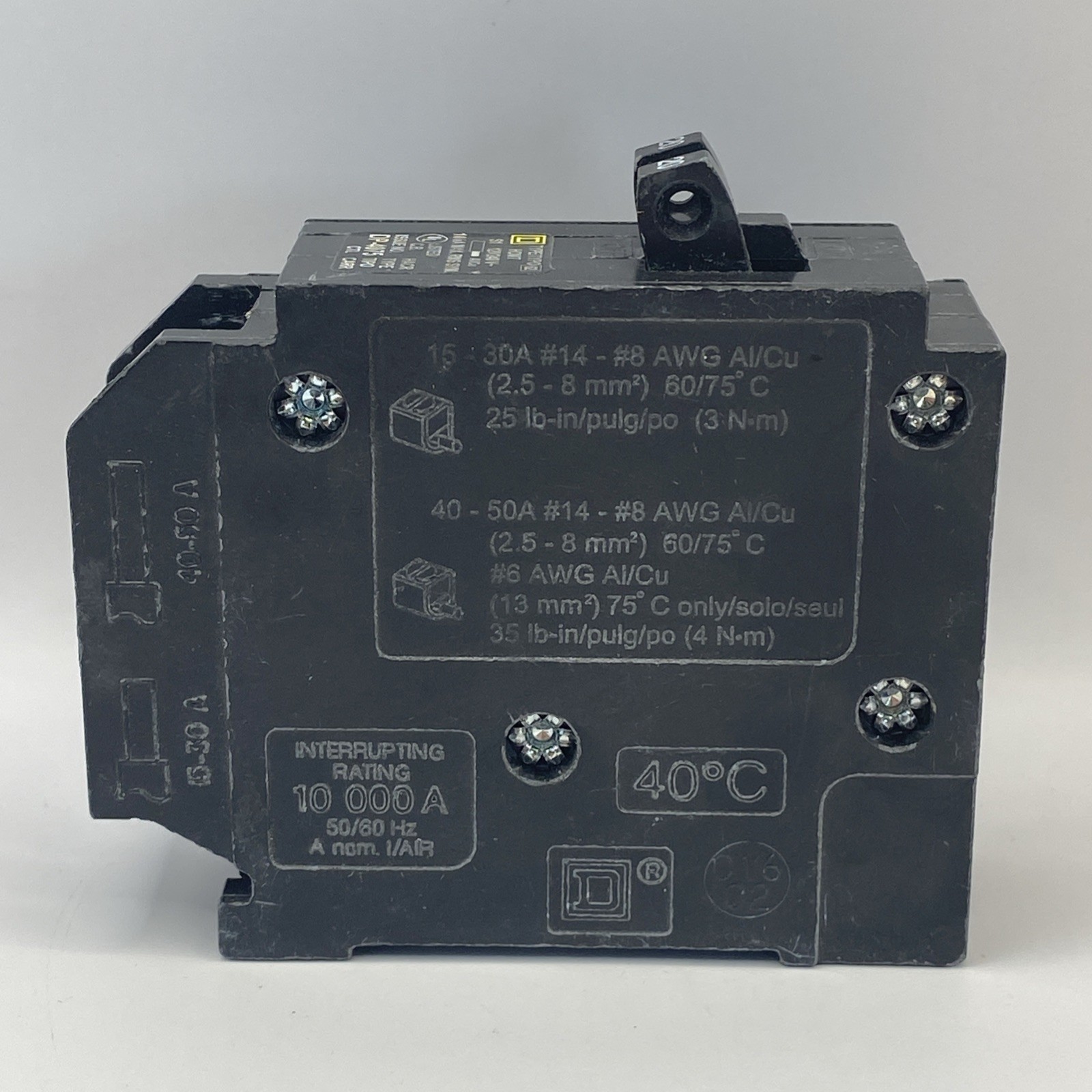 Square D HOMT2020 Two 1P 20 Amp Tandem Circuit Breaker