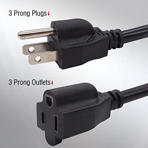3 Prong Extension Cord with On/Off Switch Waterproof 14AWG Heavy Duty Power