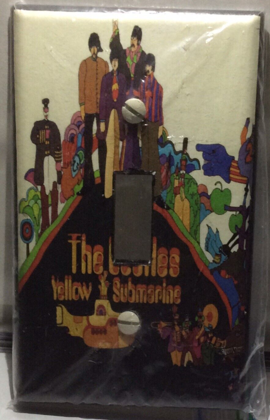 Custom Handmade Yellow Submarine (Beatles) Single Toggle Light Switch Cover