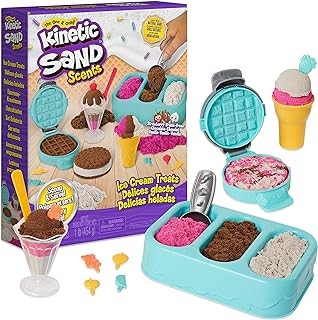 Kinetic Sand Scents Ice Cream Treats, Moldable Sand Sensory Toys, Ages 3+ | Swir