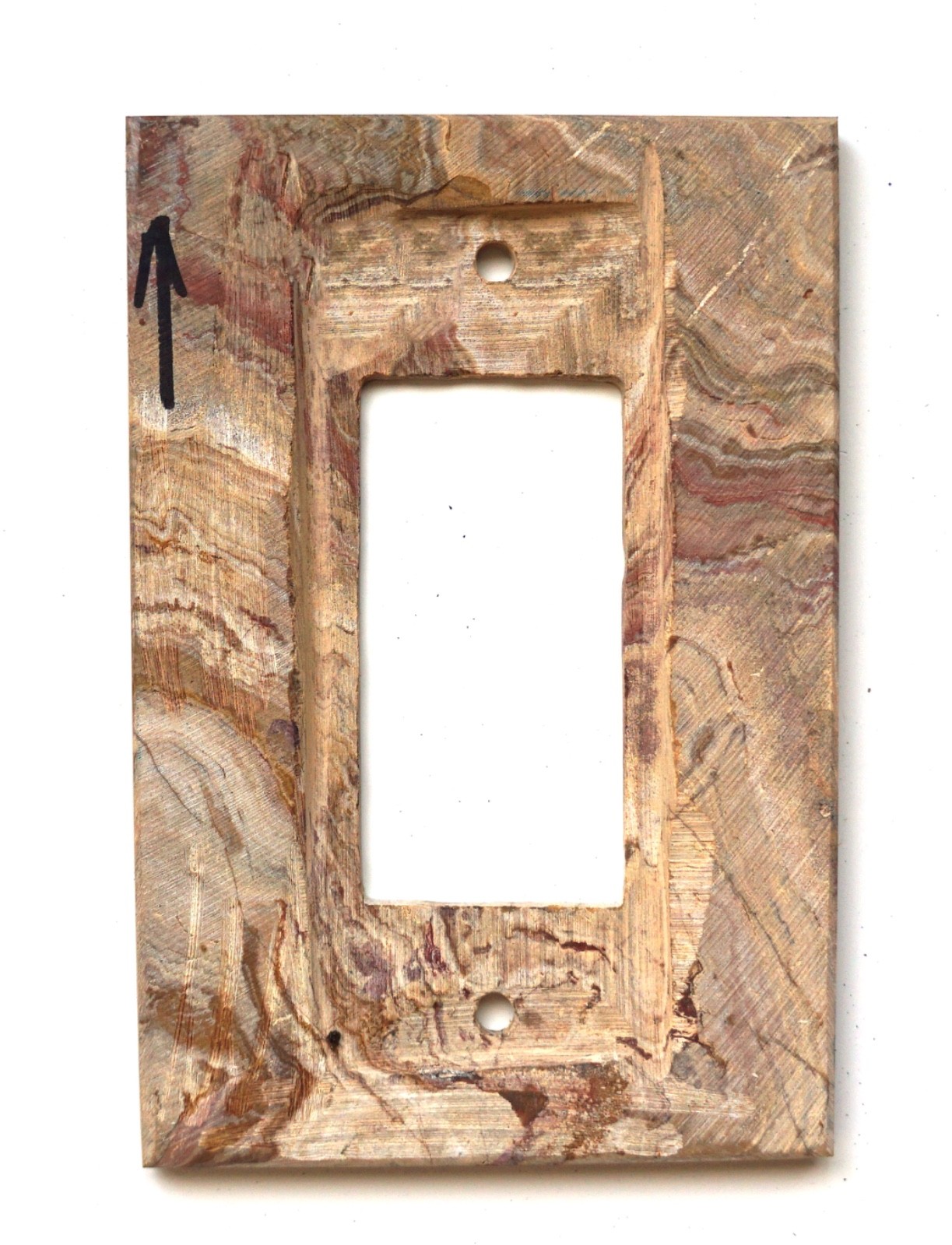 RED & GOLD ONYX – Single Rocker Switchplate (Rb07) – NEW ITEM!