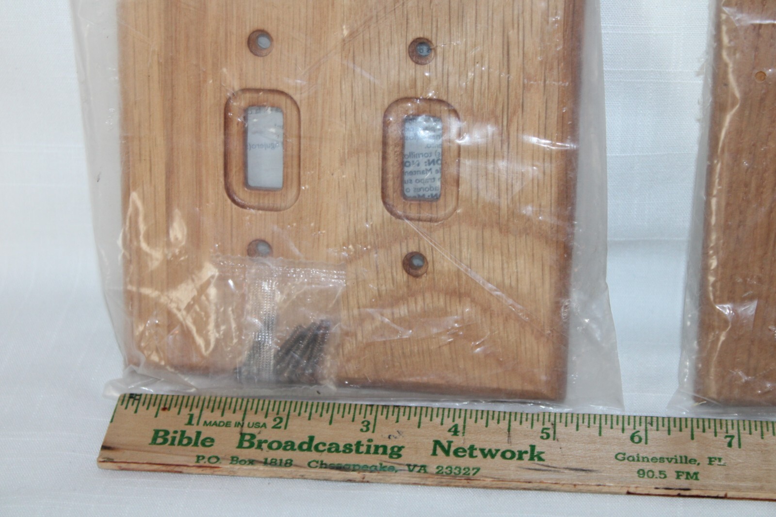 3 NEW Brainerd Wood Wooden Wall Plates 2-Double Switch 1-Single Coaxial #4