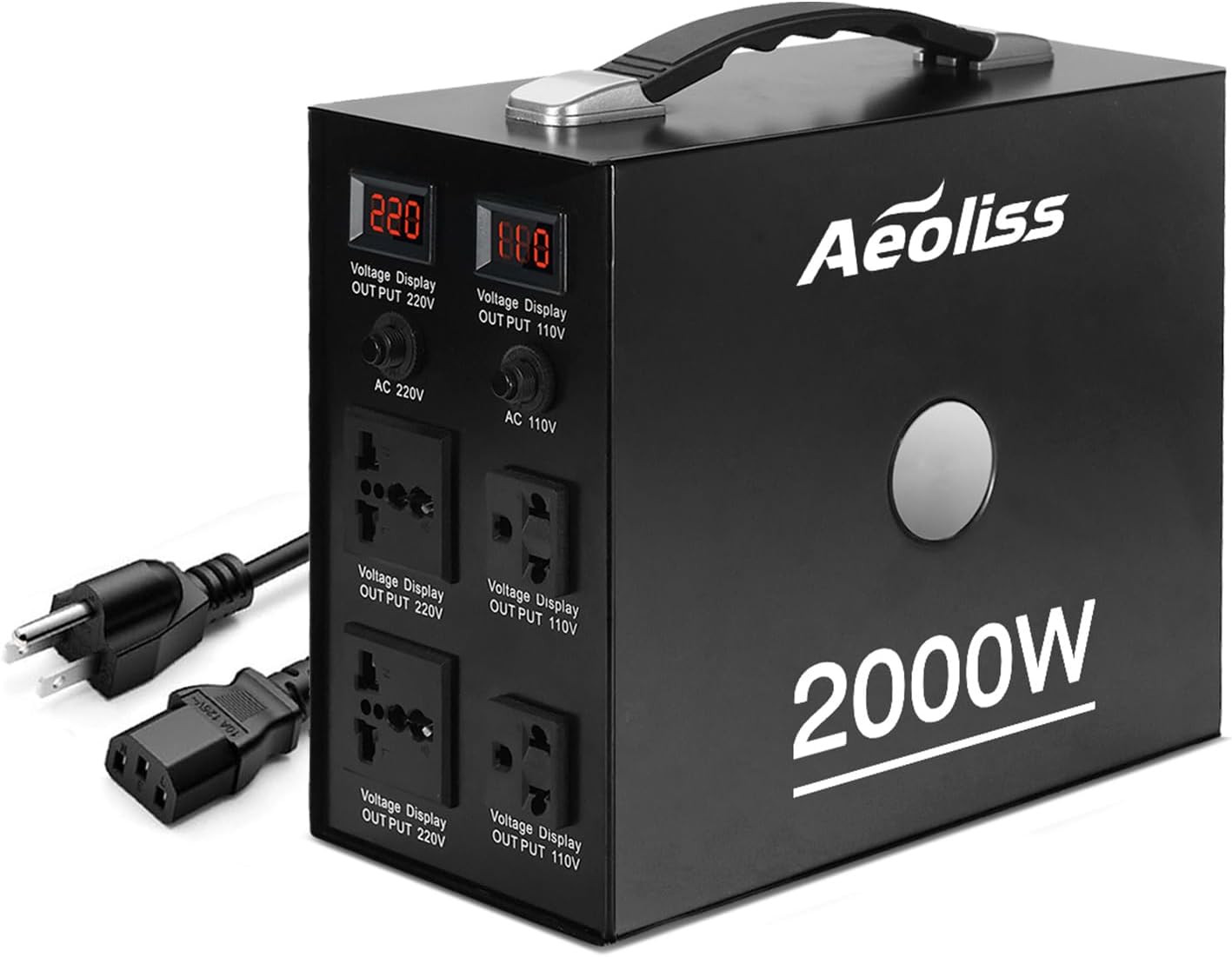 2000W Universal Voltage Converter Transformer 110V/220V Power Adapter